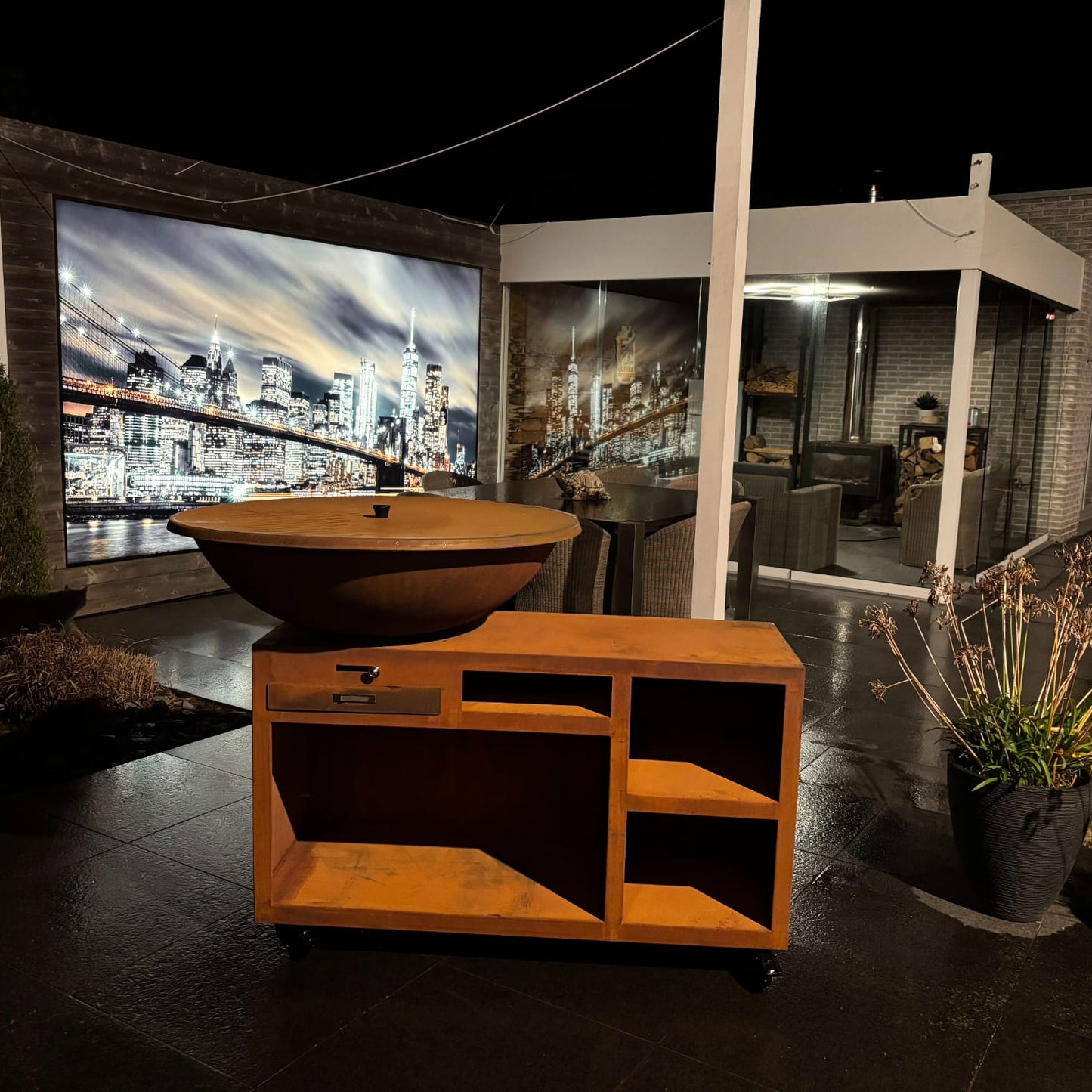 BBQ Fire-ID model RECTA diameter 100 cm