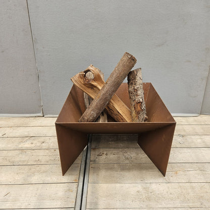 Square fire bowl 50 cm x 50 x 50
