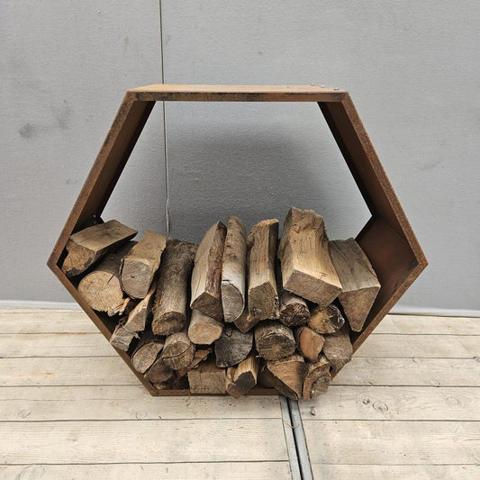Rangement pour bois Modèle nid d'abeille H 87 cm
