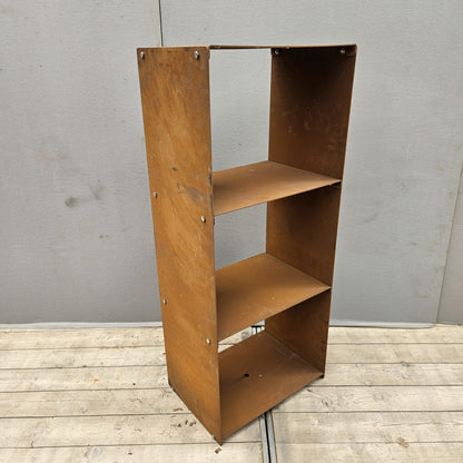 Corten steel wood storage 120 cm x 50 cm x 35 cm