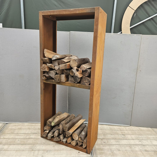 Corten steel wood storage 180 cm x 80 cm