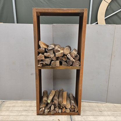 Corten steel wood storage 180 cm x 80 cm