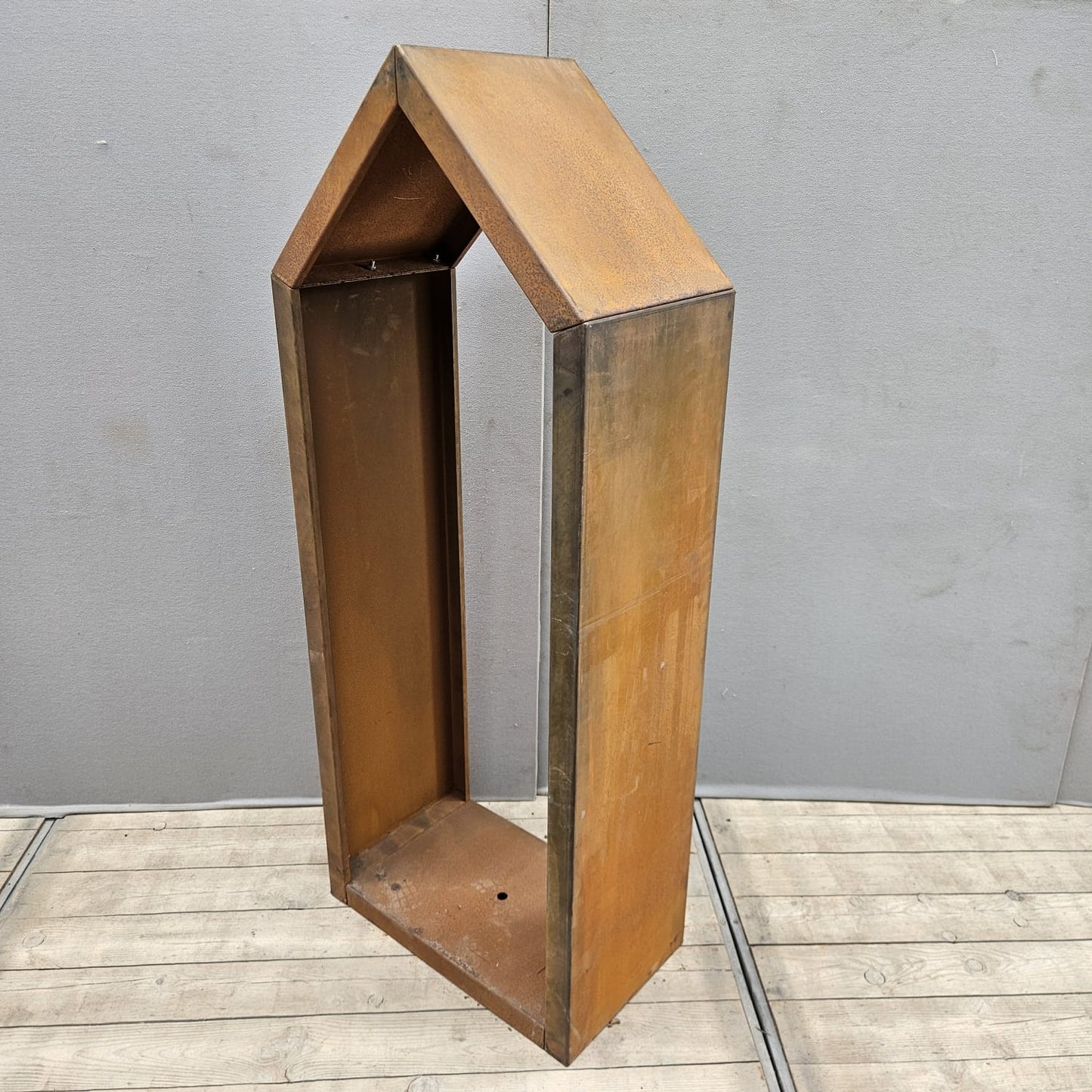 Corten steel wood storage 150 cm Model House