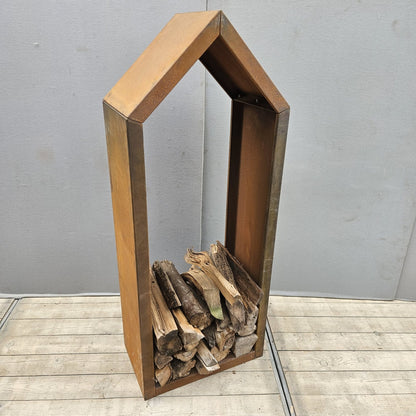 Corten steel wood storage 150 cm Model House