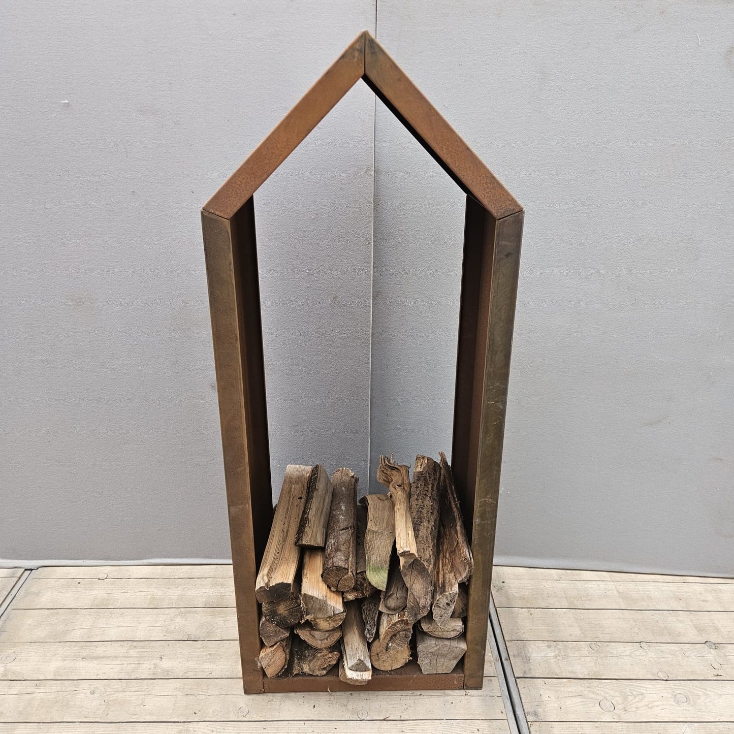 Corten steel wood storage 150 cm Model House