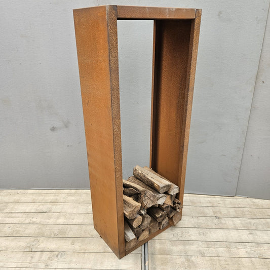 Rangement à bois en acier Corten H150 cm Modèle rectangle