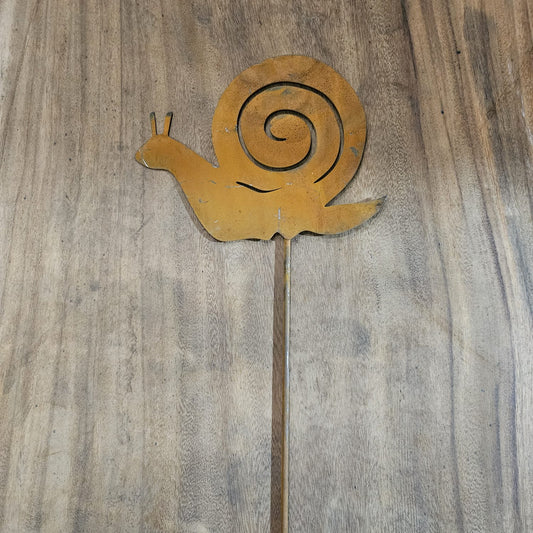 Slak op een stok, corten