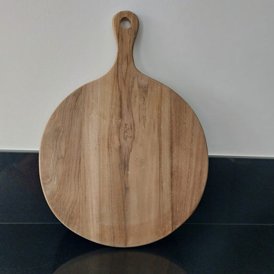 Teak pizza board – Ø 40 cm
