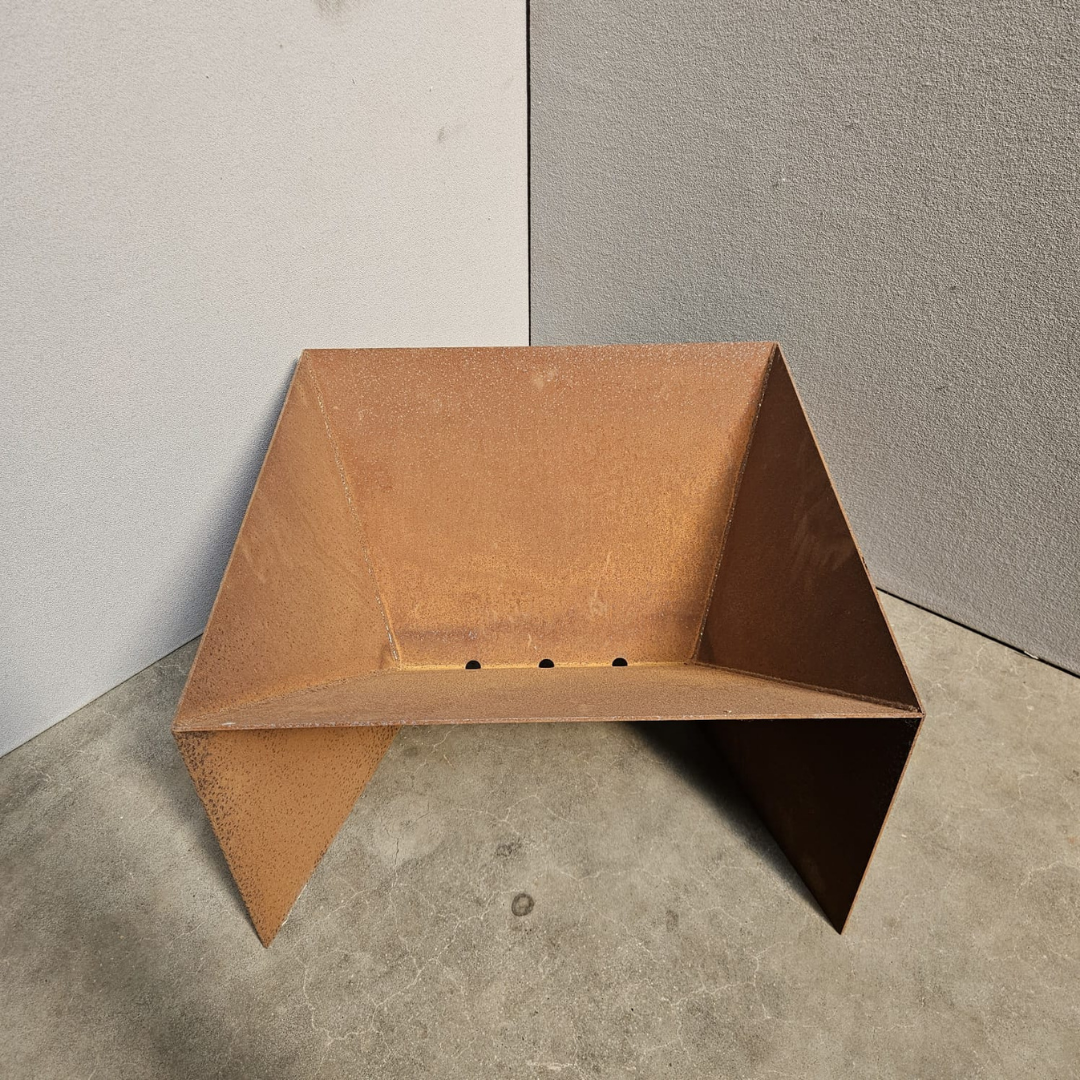 Square fire bowl 50 cm x 50 x 50