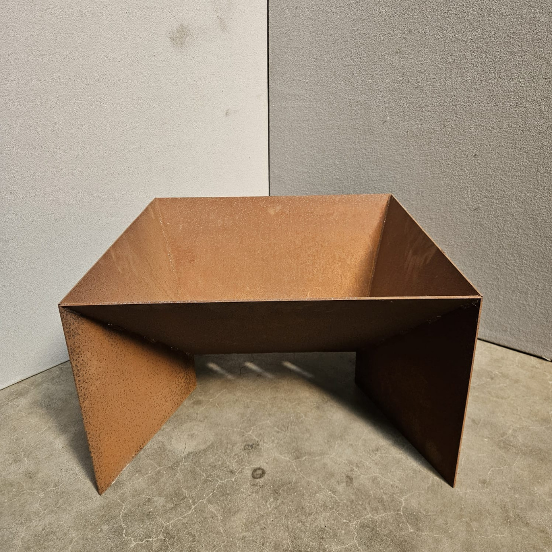 Square fire bowl 50 cm x 50 x 50