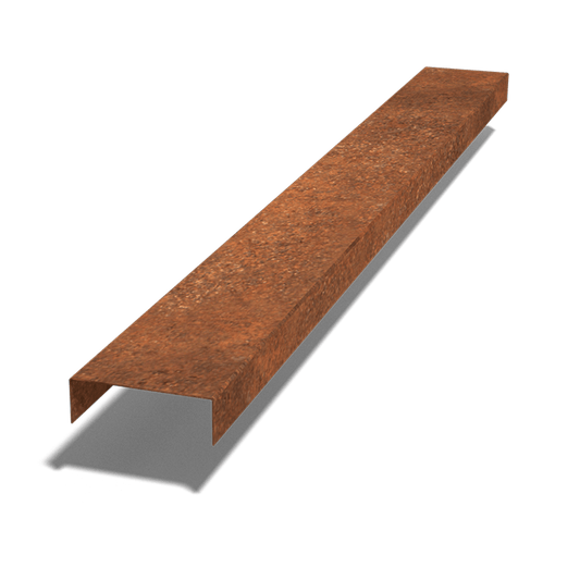 Corten steel transition profile 5 x 15 x 5 cm (150 cm long)