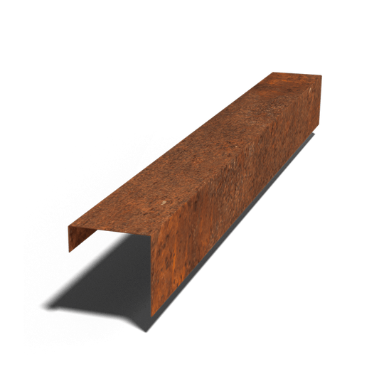 Corten steel transition profile 15 x 15 x 5 cm (150 cm long)