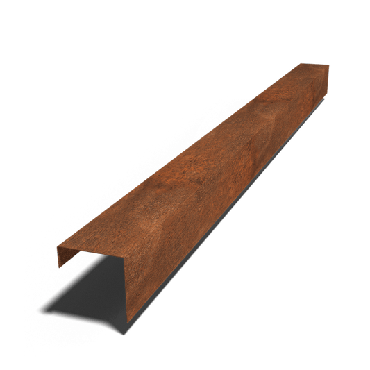 Corten steel transition profile 15 x 15 x 5 cm (240 cm long)