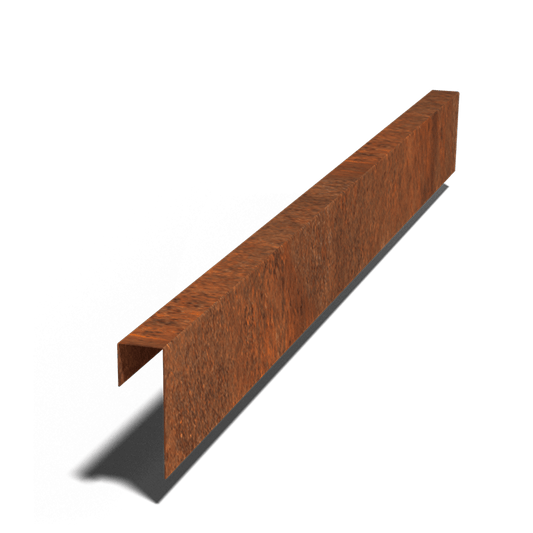 Corten steel transition profile 15 x 5 x 5 cm (150 cm long)