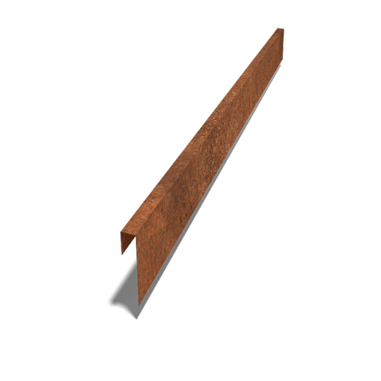 Corten steel transition profile 15 x 5 x 5 cm (240 cm long)