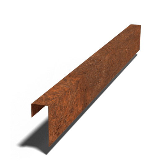 Corten steel transition profile 15 x 6 x 5 cm (150 cm long)