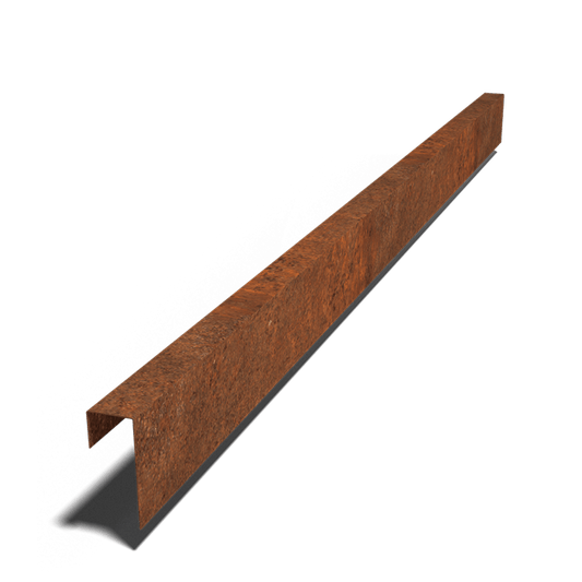 Corten steel transition profile 5 x 6 x 5 cm (240 cm long)