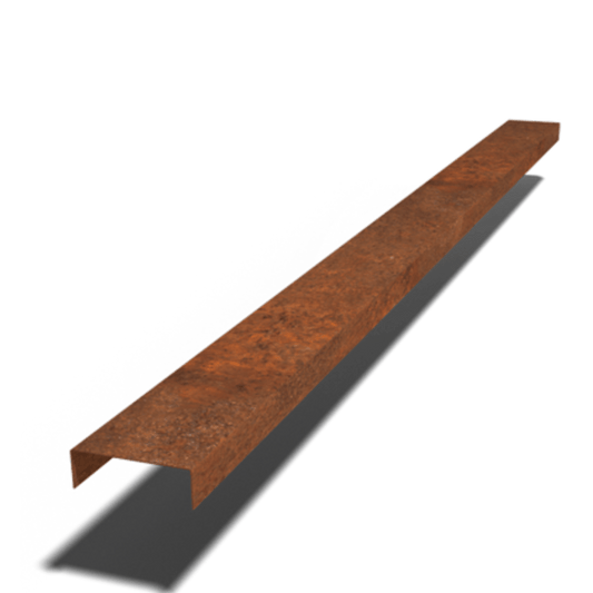 Corten steel transition profile 5 x 15 x 5 cm (240 cm long)