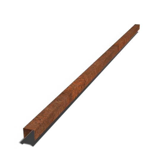 Corten steel transition profile 5 x 5 x 5 cm (240 cm long)