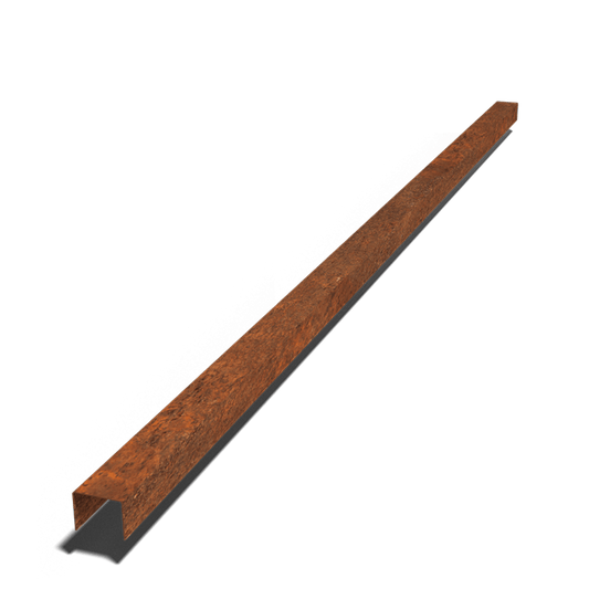 Corten steel transition profile 5 x 6 x 5 cm (240 cm long)