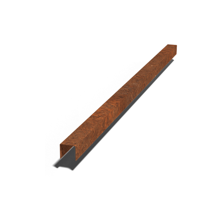 Profilé de transition en acier Corten 5 x 6 x 5 cm (150 cm de long)