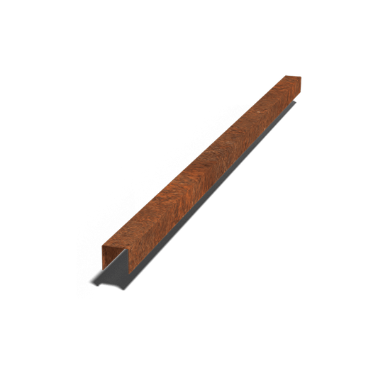 Corten steel transition profile 5 x 6 x 5 cm (150 cm long)