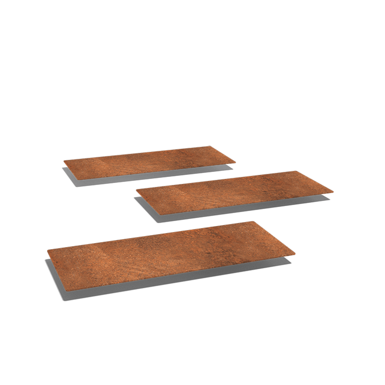 Dalle de marche en acier corten rectangulaire 60 x 25 cm 