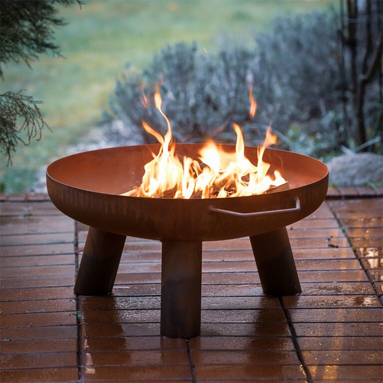 Fire bowl 108 x 98 x 31 cm in Corten steel