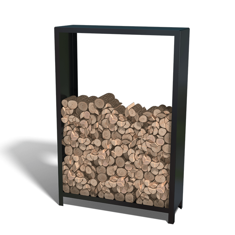 Rangement pour bois en acier peint par poudrage 180 x 120 x 40 cm
