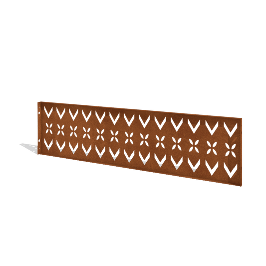 Clôture en acier Corten panneau H V 180 x 47,5 cm