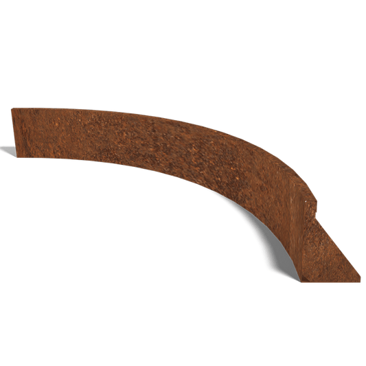 Cortenstaal keerwand binnenbocht 150 x 150 cm (30 cm hoog)
