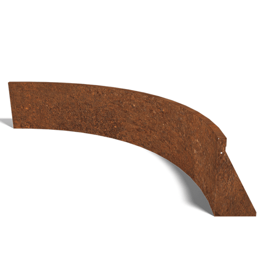 Cortenstaal keerwand binnenbocht 150 x 150 cm (40 cm hoog)
