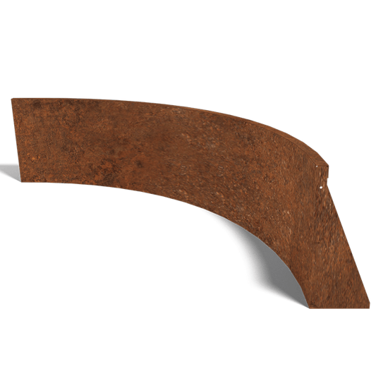 Cortenstaal keerwand binnenbocht 150 x 150 cm (50 cm hoog)