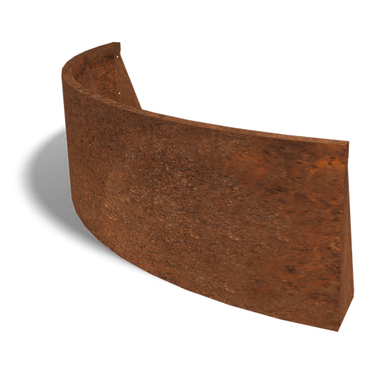 Cortenstaal keerwand buitenbocht 150 x 150 cm (50 cm hoog)