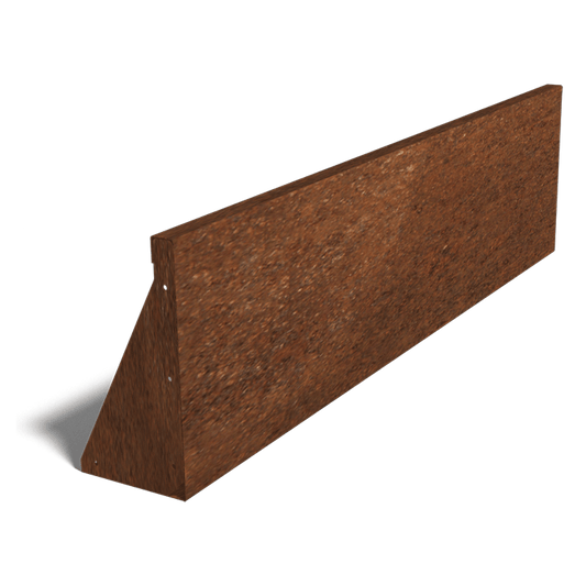 Cortenstaal keerwand recht 100 cm (40 cm hoog)