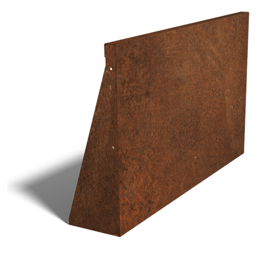 Cortenstaal keerwand recht 100 cm (60 cm hoog)