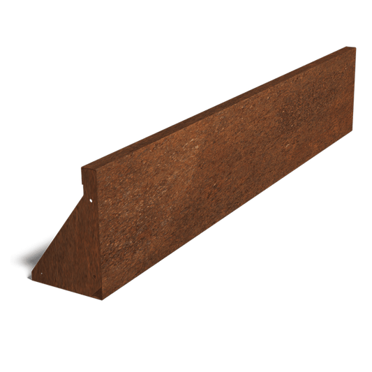 Cortenstaal keerwand recht 150 cm (30 cm hoog)