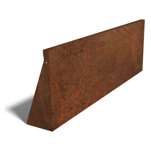 Cortenstaal keerwand recht 150 cm (50 cm hoog)