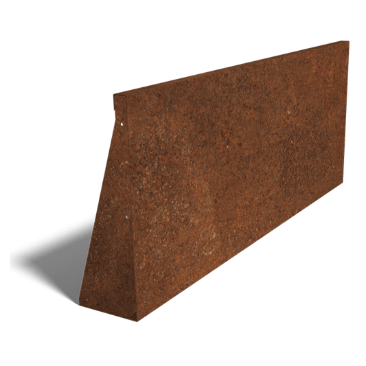 Cortenstaal keerwand recht 150 cm (60 cm hoog)