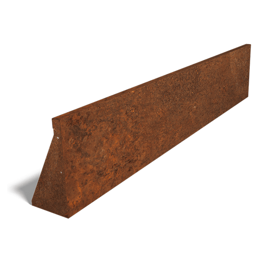 Cortenstaal keerwand recht 200 cm (40 cm hoog)