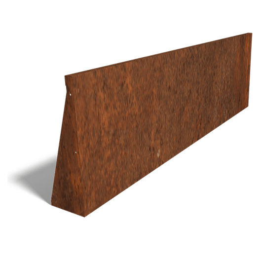 Cortenstaal keerwand recht 200 cm (60 cm hoog)