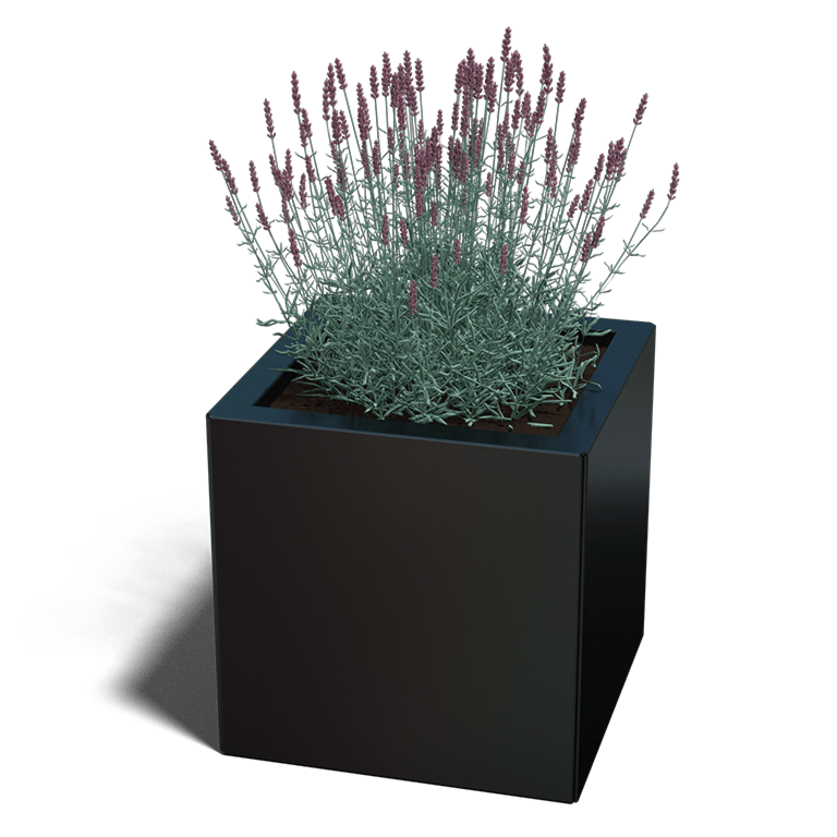 Plantenbak gepoedercoat staal 40 x 40 cm