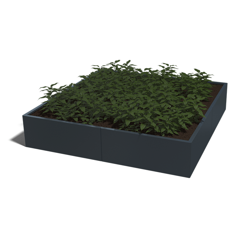 Plantenbak gepoedercoat staal 200 x 200 cm XXL