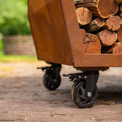 BBQ Plancha Grill Big Jack Cortenstaal 3.0 - Met pook en houtopslag