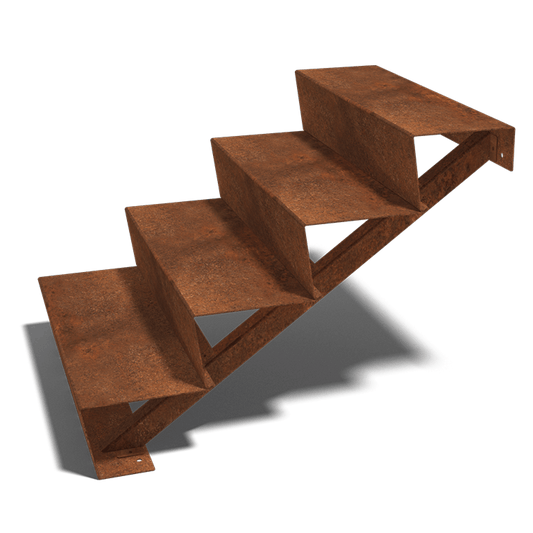 Corten steel staircase 4 steps 100 cm