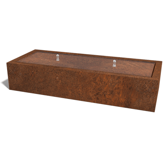 Corten steel water table 200 x 80 x 40 cm
