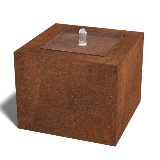 Corten steel water table 50 x 50 x 40 cm